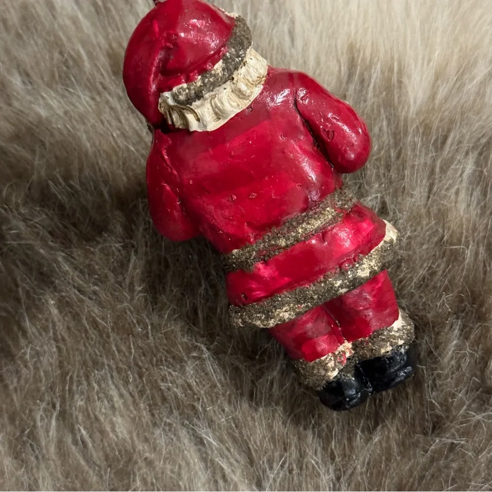 Vintage Pottery Barn Ceramic/ Glass Christmas Ornament: Santa